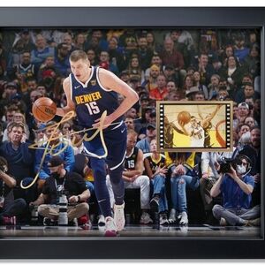 sufenvera Basketball Artwork Signed Nikola Jokic Framed Poster Photo Film